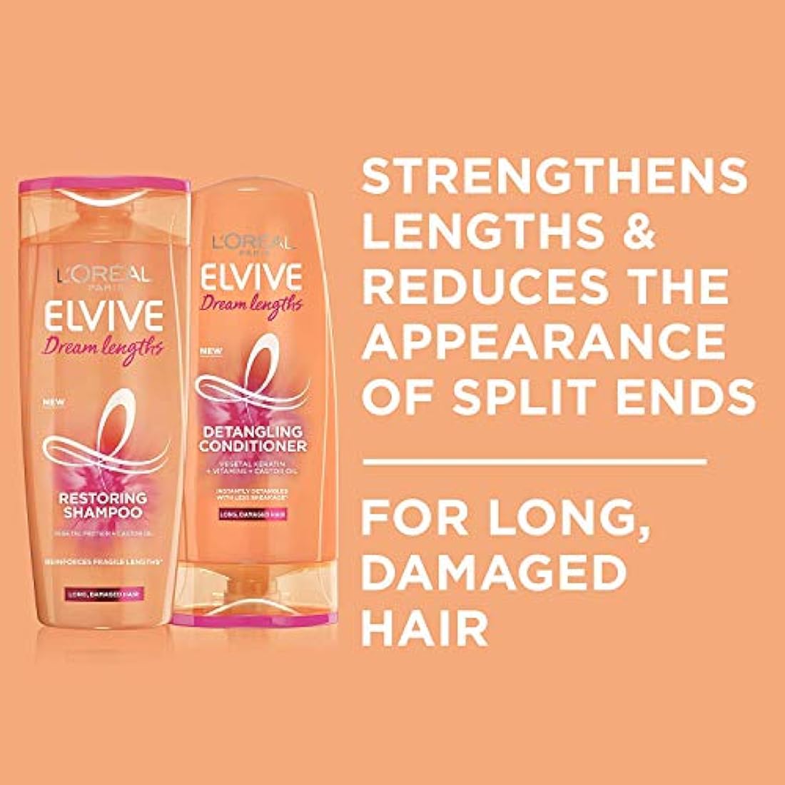 L'Oreal Paris Elvive Dream Lengths Long Hair Keratin Conditioner, 400 ml