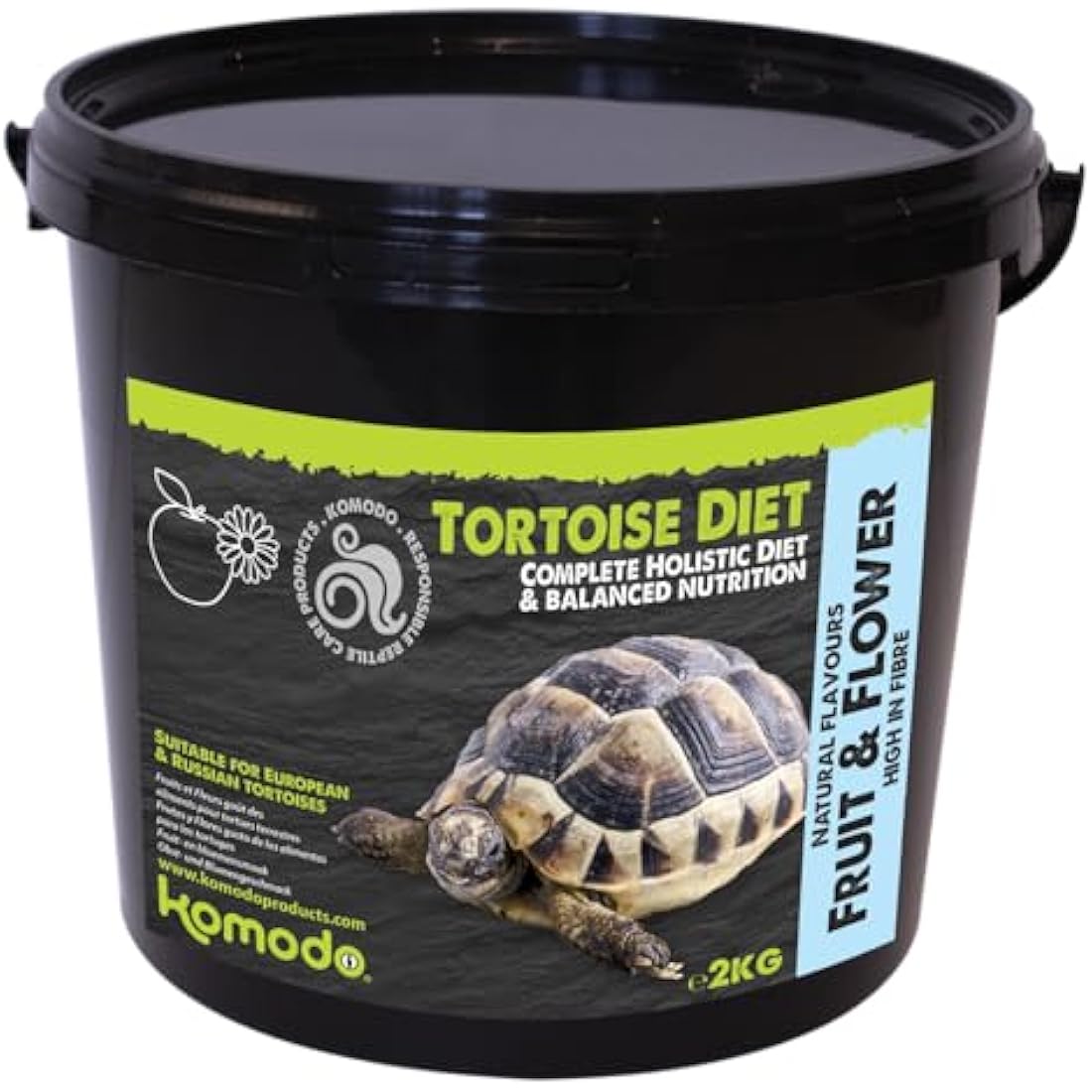 Komodo Complete Holistic Tortoise Diet Fruit and Flower 2 kg tub