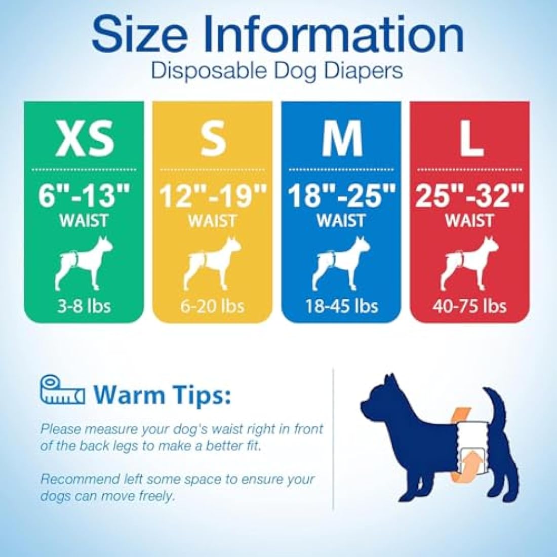 Pet Soft Disposable Dog Puppy Nappies Male - Super Absorbent Male Dog Incontinence Wraps