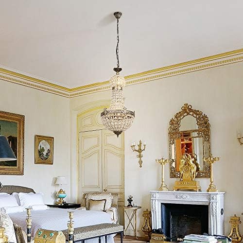 Newrays Retro Vintage Charming Royal Empire Style Led Crystal Modern Chandelier Lamp Lustres Lights G9 for Hotel Church Living Room