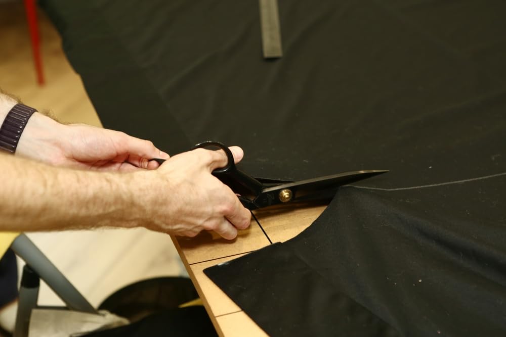 Black Cotton Fabric, 100% Cotton, 60" Wide, Medium Weight, 145 GSM, Plain Weave. (Black, 10 Metre)
