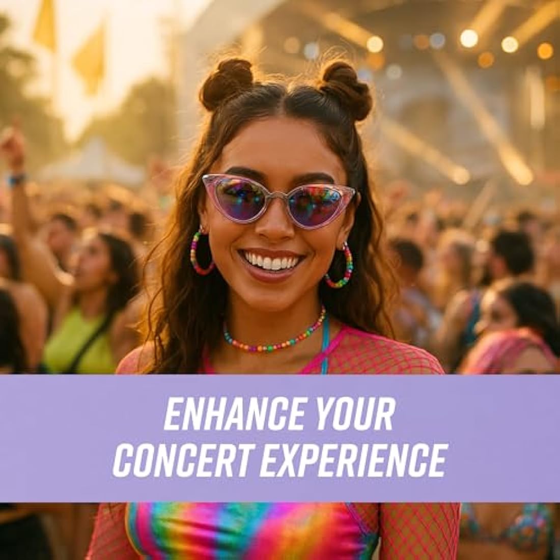 Vibes High Fidelity Earplugs – Comfortable and Reusable Hearing Protection for Concerts and Live Music, Virtually Invisible Design with Travel Case