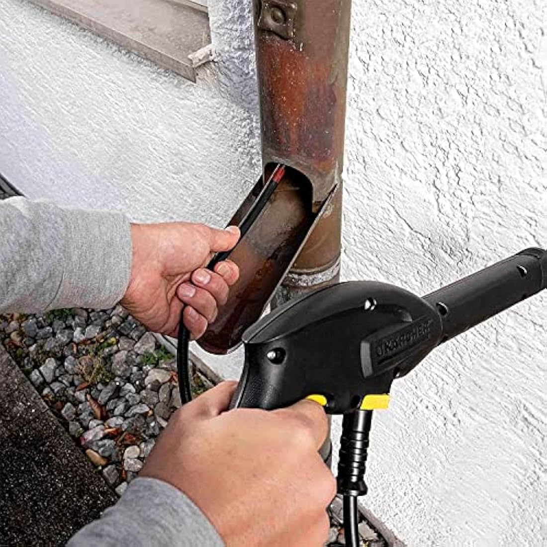 Stone Banks 15 m Pipe and Drain Cleaning Kit for Kärcher, Pressure Washer Drain Hose for Karcher K2 K3 K4 K5 K6 K7 Pressure Washer with Jet Nozzle 180Bar/60°C