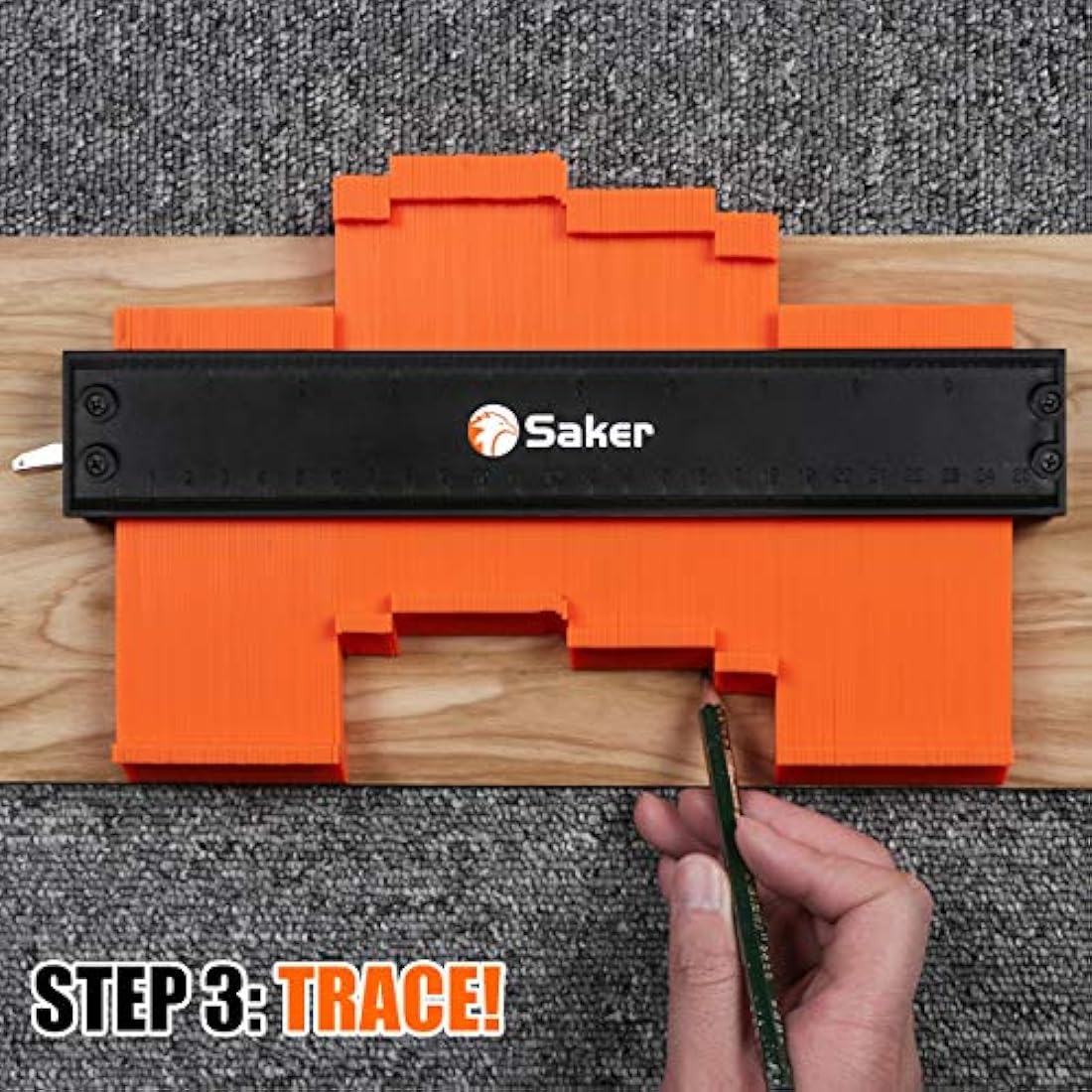 Saker Contour Gauge Profile Tool, Adjustable Lock, Precisely Copy Irregular Shape Duplicator, Welding Woodworking Tracing, 2pcs, 5+10 Inch (12+25 cm), Must Have Tool for DIY Handyman
