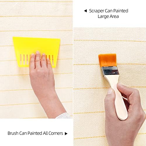 ROCKY&CHAO 79x59Inch Tufting Cloth with Yellow Marked Lines for Rug Tufting, 70x39Inch Non-Slip Backing Felt Cloth for Tufted Rugs, Monk Cloth Rug Tufting Kit for Tufting Gun, Punch Needle