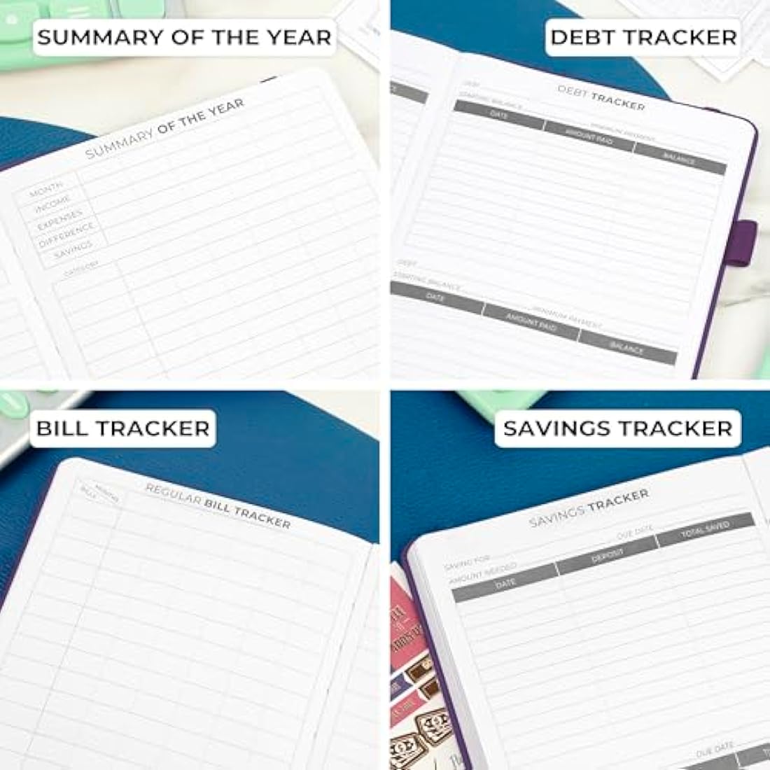 Clever Fox Budget Book – Financial Planner Organizer & Expense Tracker. Money Planner Account Notebook for Monthly Budgeting. Compact (Purple)