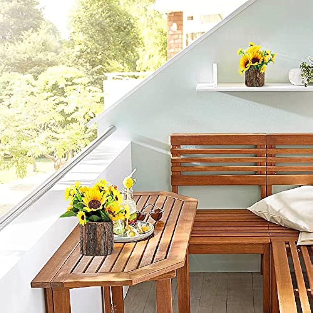 AceList Artificial Sunflowers, Fake Flowers/Fake Potted Plants Artificial Plants Indoors In Pots Yellow Decorative Artificial Flowers Indoors for Home Office