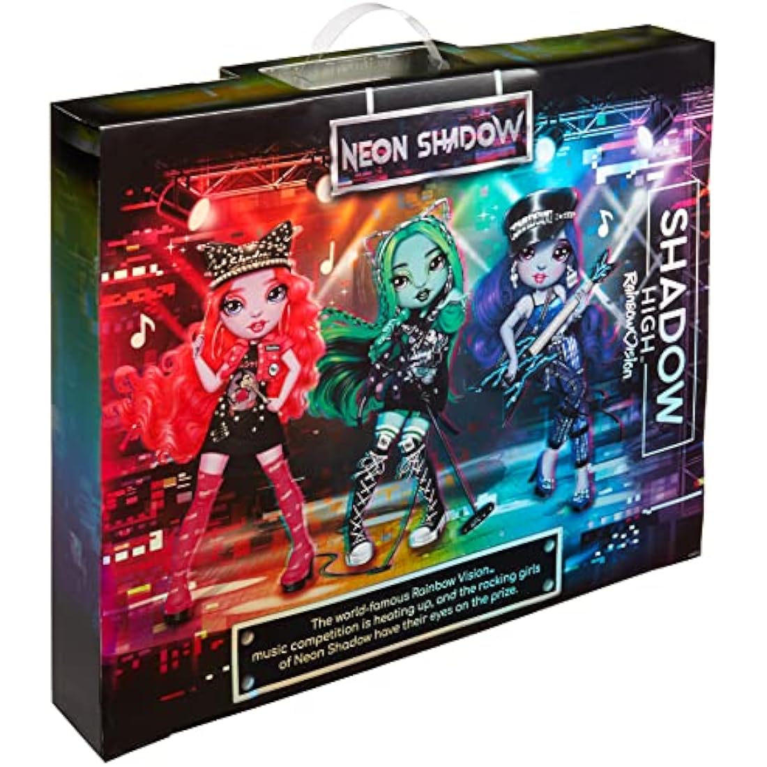 Shadow High Rainbow Vision Neon Shadow - HARLEY LIMESTONE - Neon Green Fashion Doll, Mix & Match Designer Outfits and Rock Band Accessories Playset - For Kids and Collectors Ages 6+