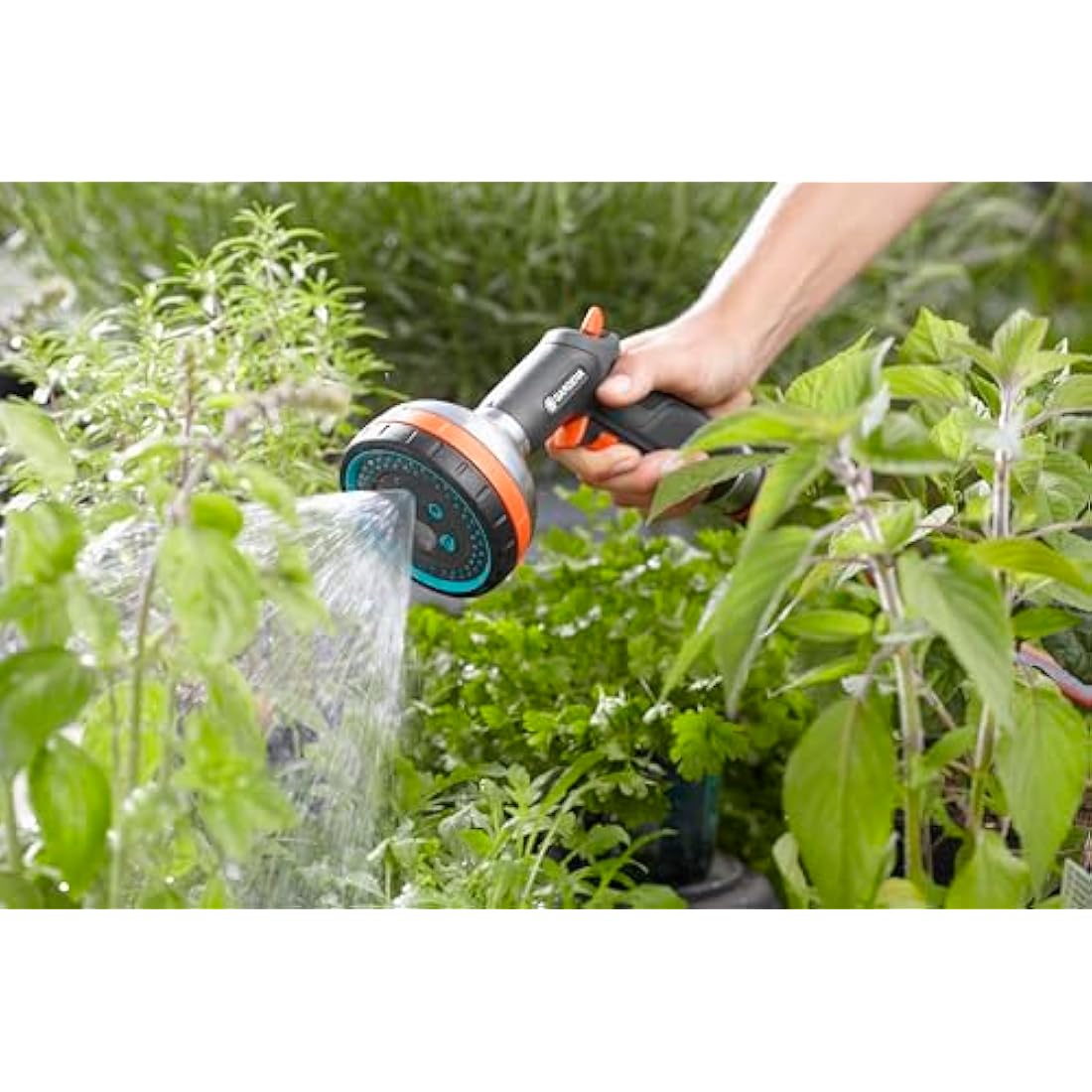 Gardena Premium Multi Sprayer: Garden Sprayer for Watering and Cleaning, Five Spray Patterns, Filter, Lock, Robust, Frost Protection (18317-20)