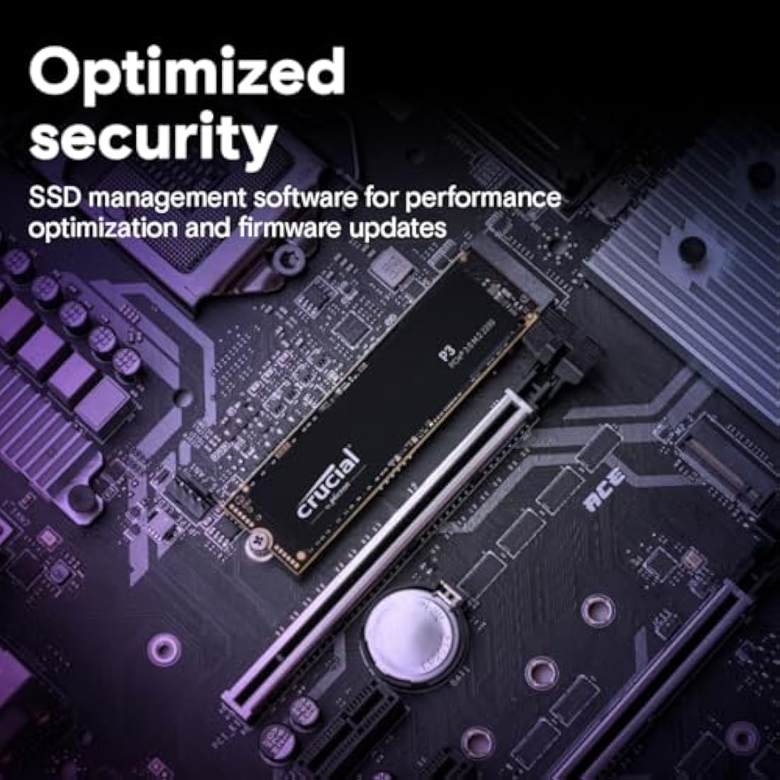 Crucial P3 500GB M.2 PCIe Gen3 NVMe Internal SSD - Up to 3500MB/s - CT500P3SSD8