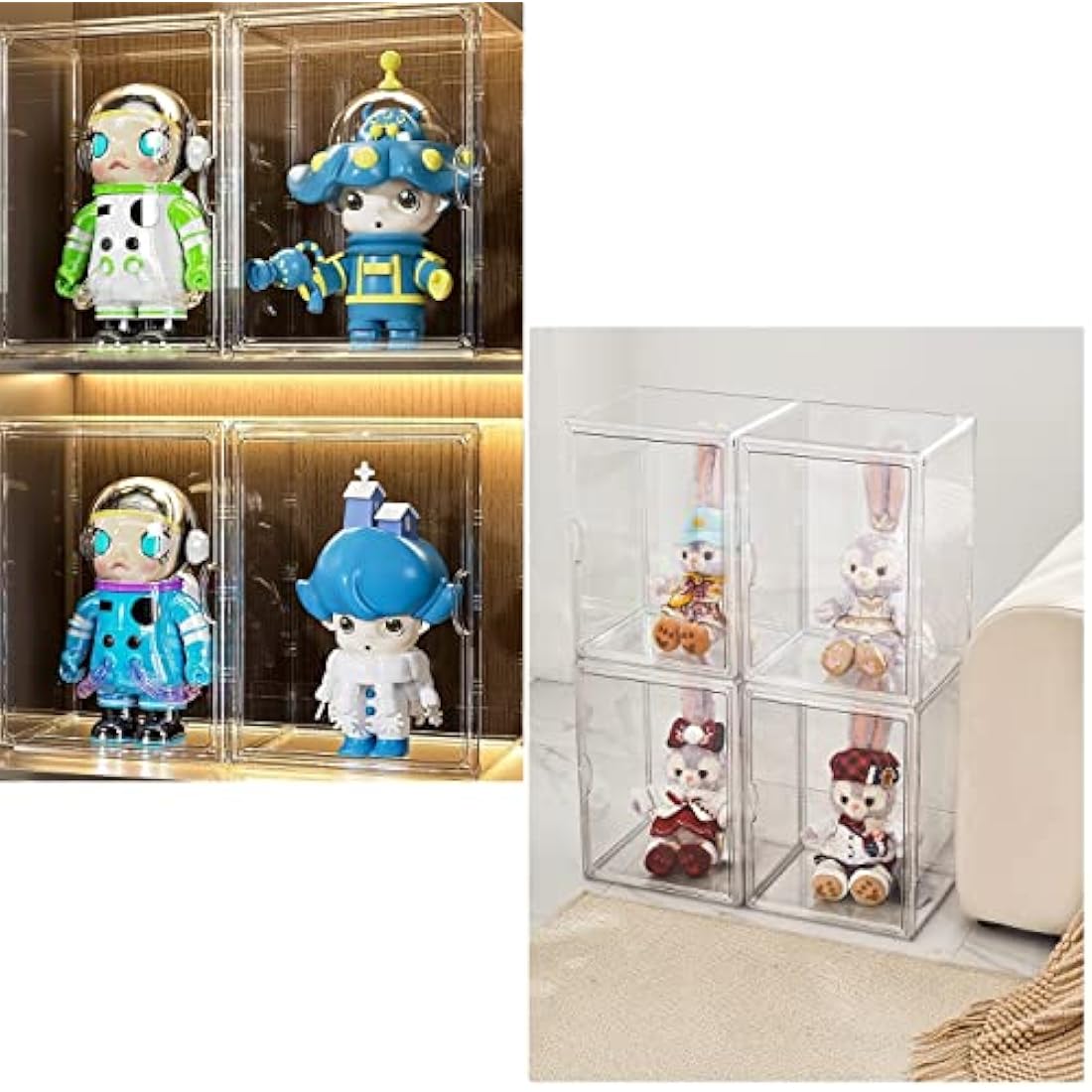 Siyecioa Acrylic Display Case for Collectibles, Transparent Acrylic Display Box with Door, Organizer & Protectors for Pop Figures, Funko Pop、Blind Box、Lego、Minifigure Figurines、Trophy（36×27×27cm）