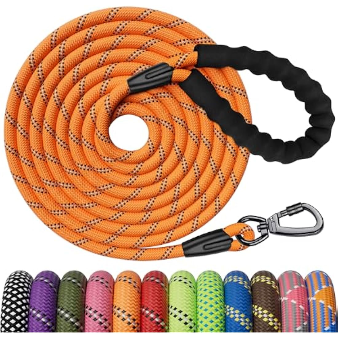 Kdsvakd Long Rope Dog Lead, 5m / 16ft Dog Training Line Lead with soft padded handle and Swivel Hook, Heavy Duty Recall Lead, Check Cord For Puppy, Small, Medium, Large Dog