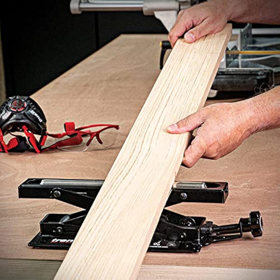 Trend Adjustable Mitre Saw Roller Stand, 50mm to 160mm Height Adjustment, 62kg Capacity, R/STAND/A