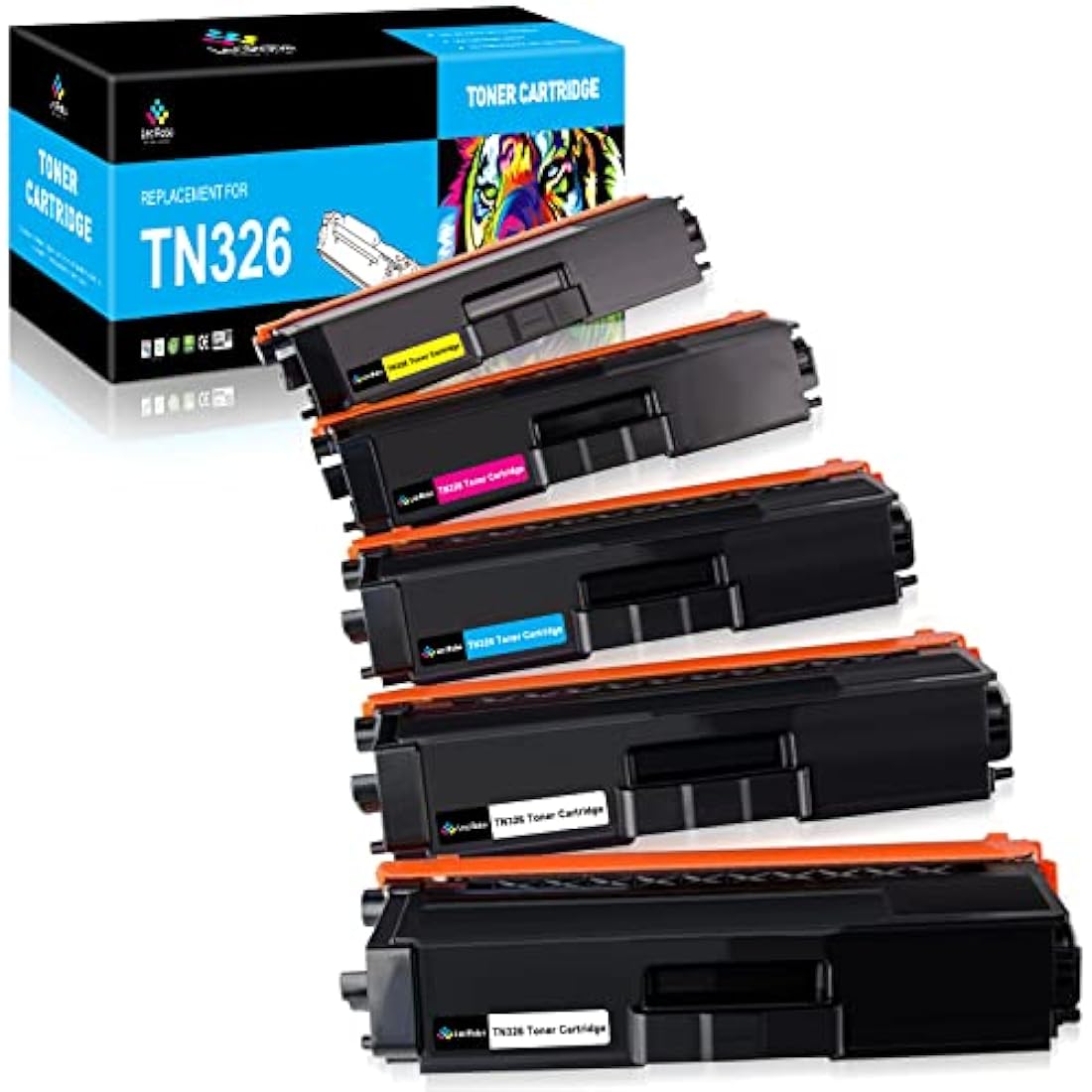 LeciRoba TN326 Replacement for Brother TN326 TN321 Use with Brother HL-L8250CDW HL-L8250CDN HL-L8350CDW HL-L8350CDWT MFC-L8600CDW MFC-L8650CDW MFC-L8850CDW DCP-L8400CDN DCP-L8450CDW printer (4-Pack)