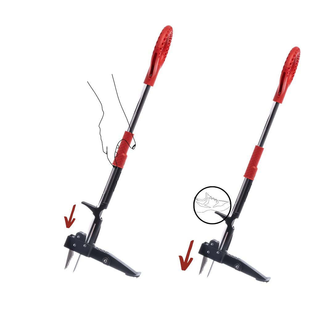 Venteo RootSlayer Manual Weed Remover and Weed Extractor with Pedal - Stainless Steel - Claw and Pedals for Root Digging