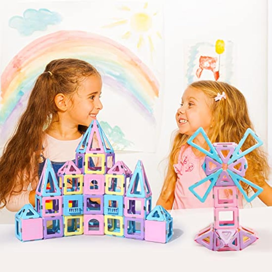 Magblock Magnetic Building Blocks,103 PCS Magnetic Tiles Set Magnet Toy for Kids Educational Construction Toys for 3 4 5 6 Years Old Boys and Girls