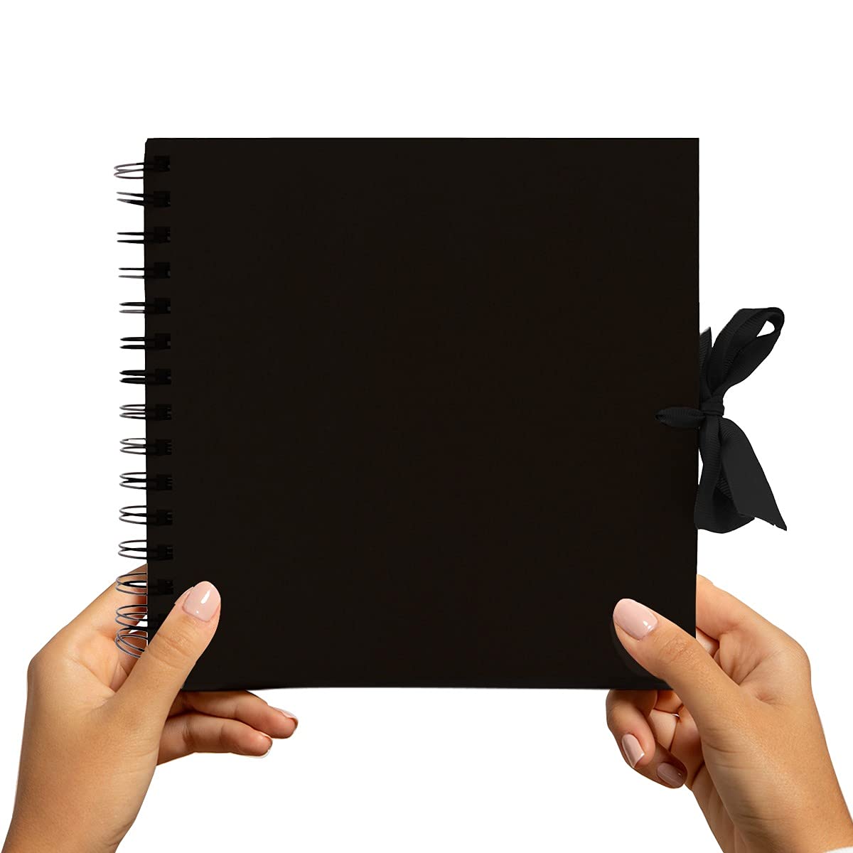 Styloo Square Black Scrapbook Photo Album 50 Sheets 20X20 cm Craft Paper, Scrapbooking, Arts and Craft Projects (Medium, Black)