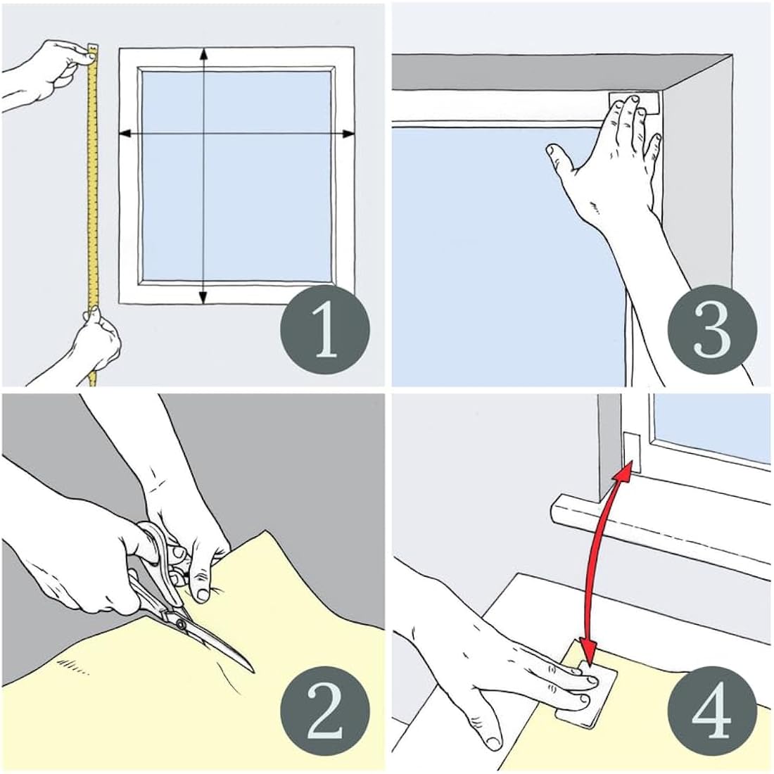 Easynight Blackout Blind, 100% Light Blocking Fabric, XL, Fit Any Size/Shape Up To 230x145cm, Made to Measure Service Available, No Drill, Easy Use Temporary Permanent Anywhere