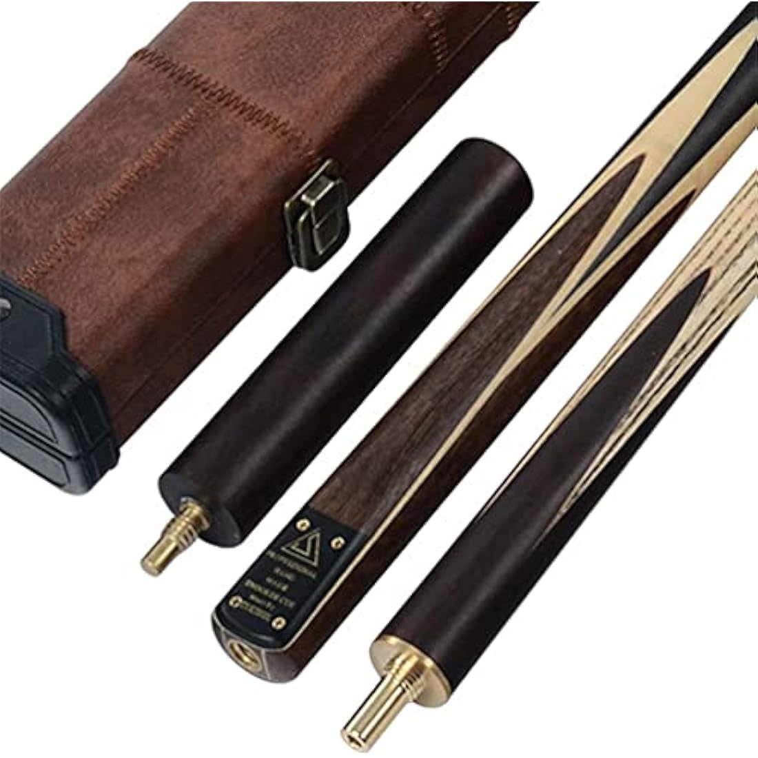 CUESOUL Classic Handmade 57 inches 18oz Rosewood 3/4 Jointed Snooker Billiard Pool Cue with Case, rosewood Butts and leathertte Protective Cue Case-9.5mm Tip Snooker Cue Set