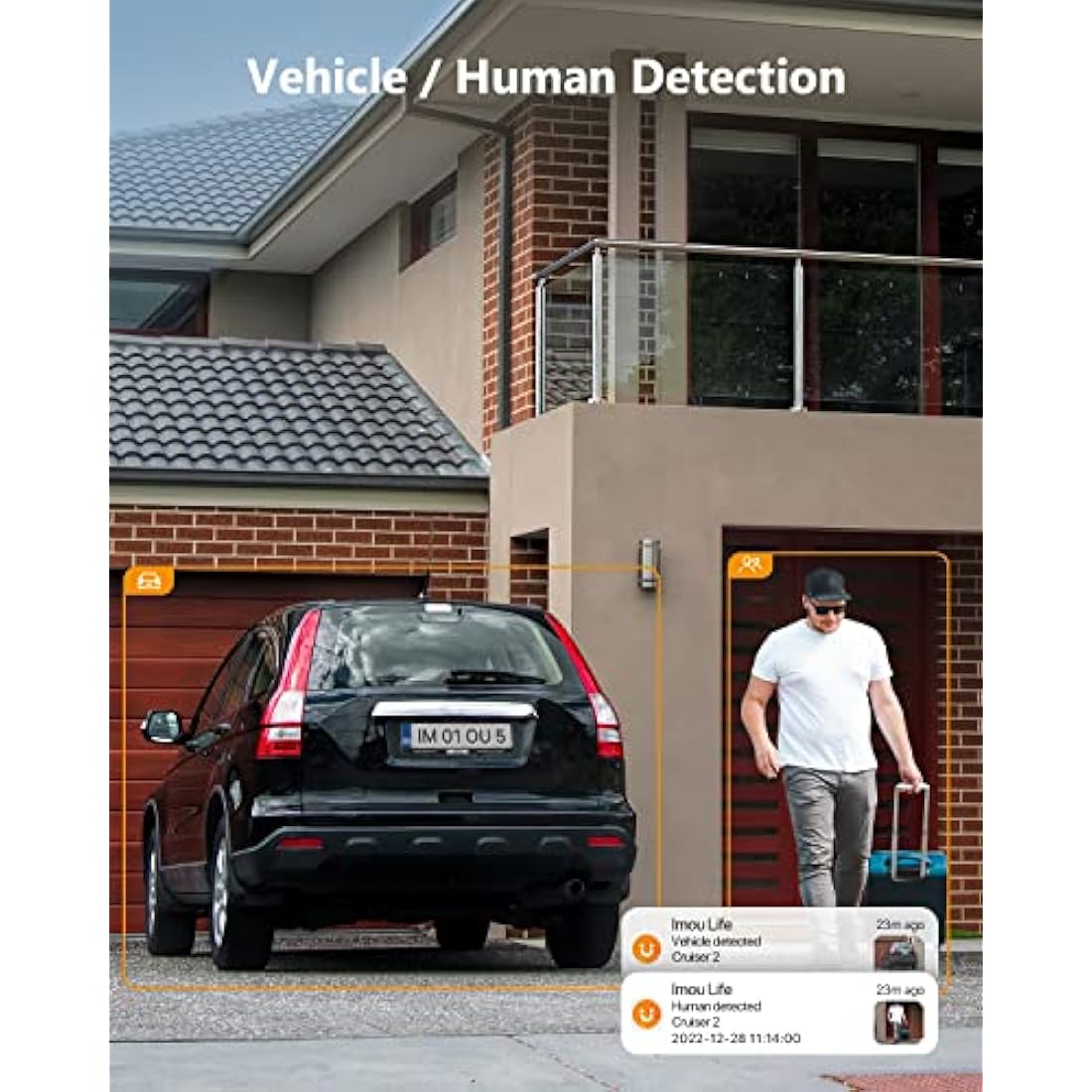 Imou 2K Outdoor Security Camera with AI Human/Vehicle Detecion, 360° PTZ WiFi Outdoor Camera Home IP CCTV with 30m Color Night Vision, Auto Motion Tracking, 2-way Audio, IP66, Siren Spotlight
