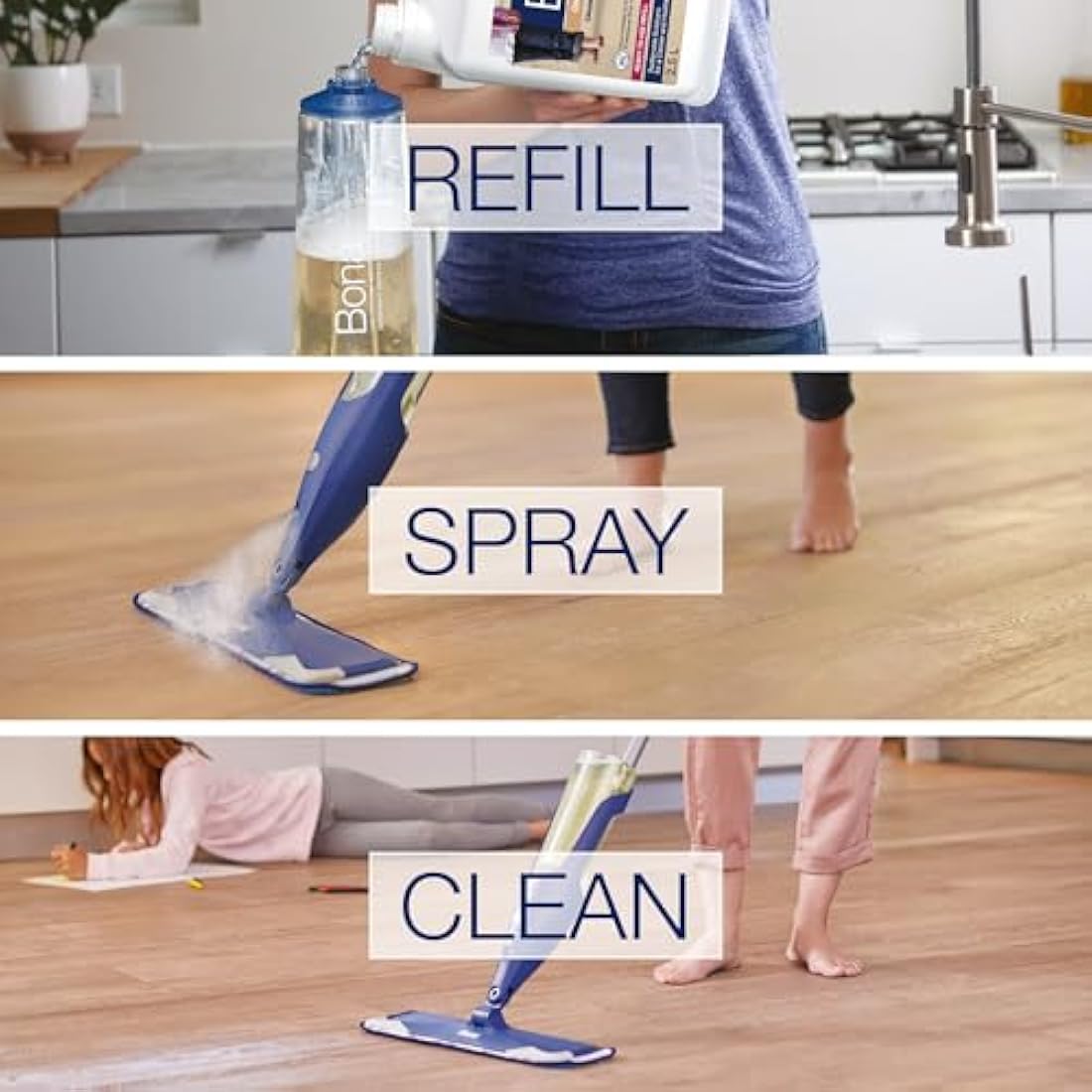 Bona Oiled Wood Floor Cleaner - Cleans & Nourishes - Refill - 2.5 Litre