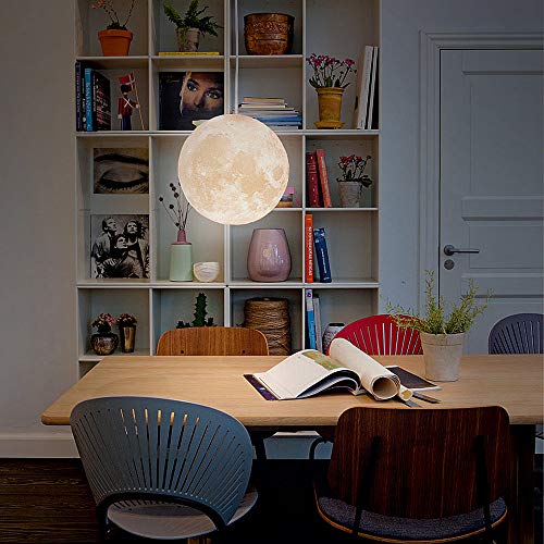 KRUIHAN Pendant Lights Ceiling Night Lamp - Universe Planet Moon Creative Lantern Restaurant Bar Home Children Bedroom LED Hanging Lighting(Light Bulb
