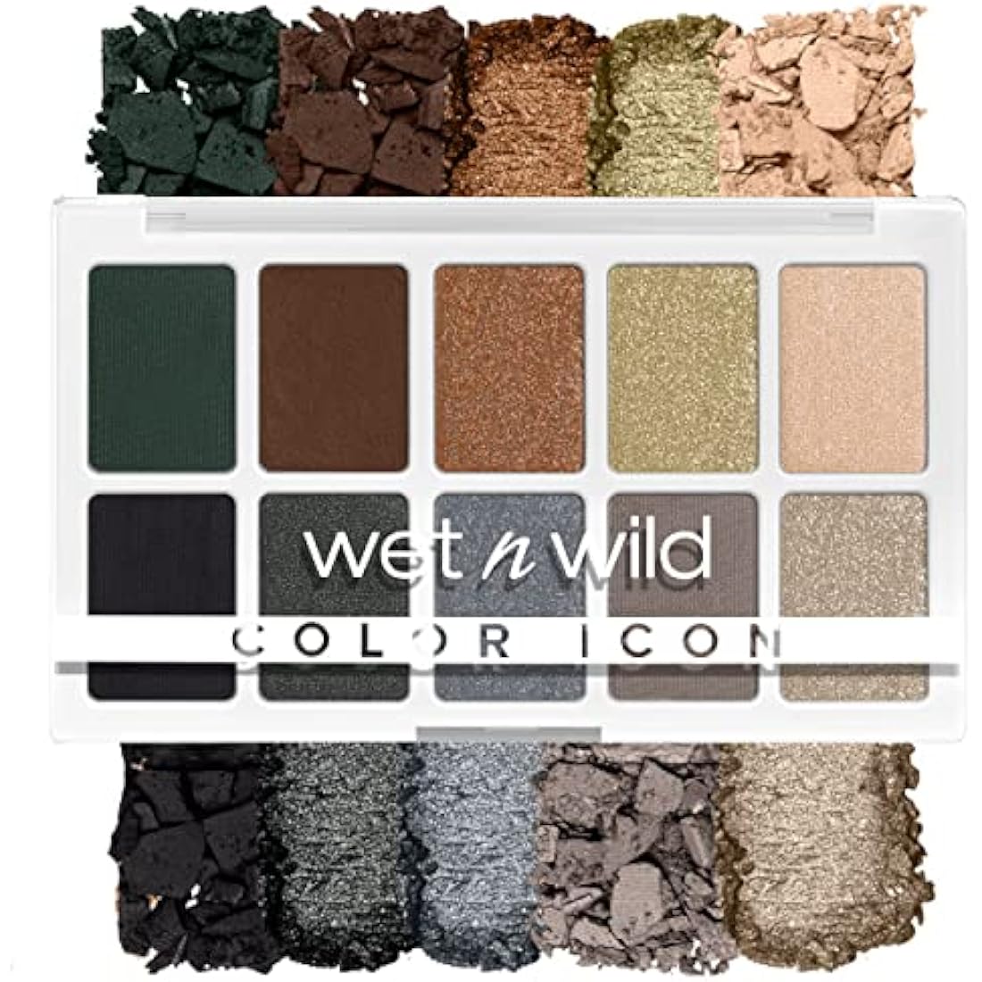 Wet n Wild, Color Icon 10-Pan Palette, Eyeshadow Palette, 10 Richly Pigmented Colors for Everyday Makeup, Long-Lasting and Easy to Blend Formula, Lights Off