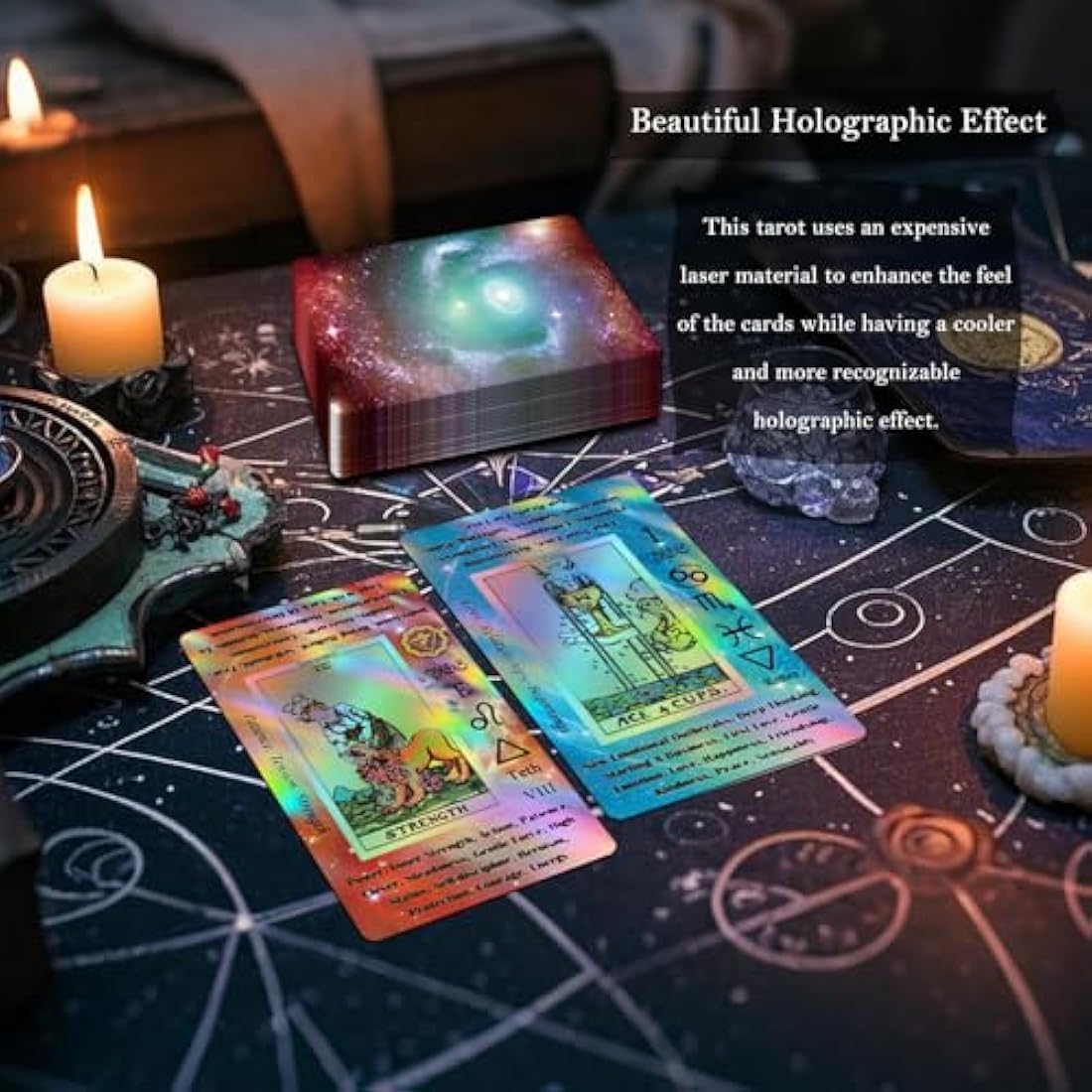 Smoostart Tarot Cards for Beginners, 78 Tarot with Meanings on Them, Tarot Cards with Guide Book, Tarot Deck with Keywords