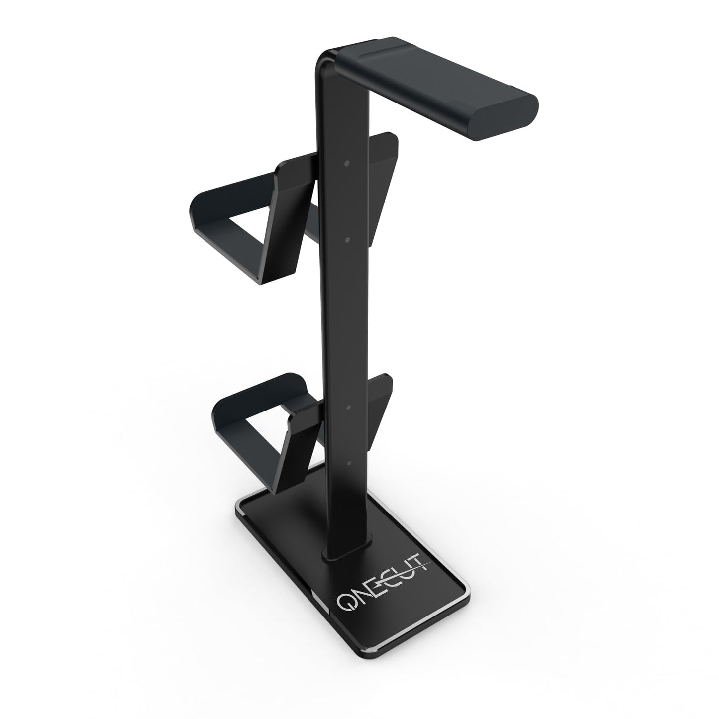 OneCut 3in1 Headphone Holder Game Controller, Gaming Headset Stand, Dual Headphone Holder with Base (Black)