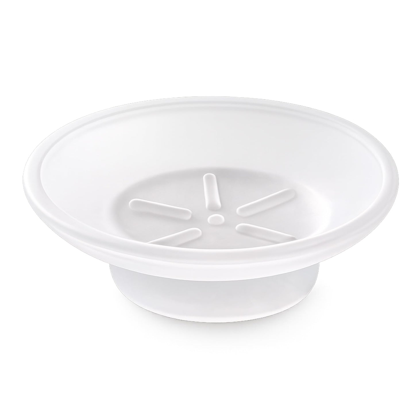 Glass Soap Dish Replacement, Round, Frosted, Matt Glass