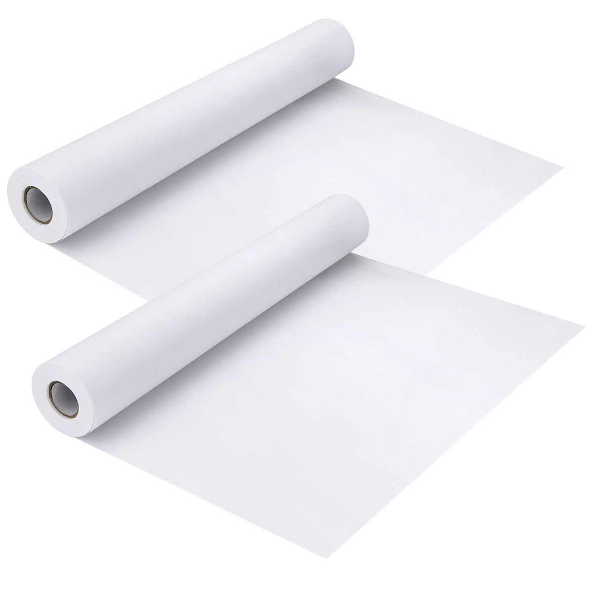 LOLYSIC 2 Rolls Drawing Paper Rolls, 44cm x 25m White Paper Rolls for Painting, Sketching Paper Art Easel Paper Roll of Paper for Kids or Adult, 70gsm