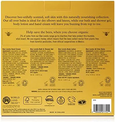 Neal's Yard Remedies | Bee Lovely Nourishing Collection | Set of Hand Cream, Shower Gel, Body Lotion & All Over Balm | Gifts for Women | Pack of 4