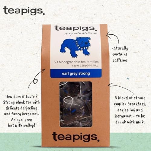Teapigs Earl Grey Strong Tea Made With Whole Leaves (1 Pack of 50 Tea Bags)