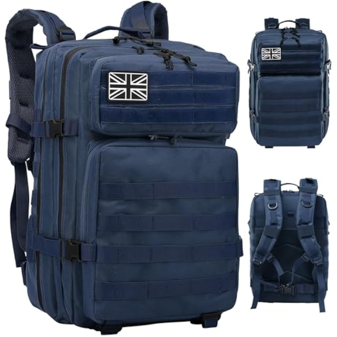 Delgeo 45L Military Tactical Backpacks Molle Army Assault Pack 3 Day Bug Out Bag Hiking Treeking Camouflage Hunting Rucksack