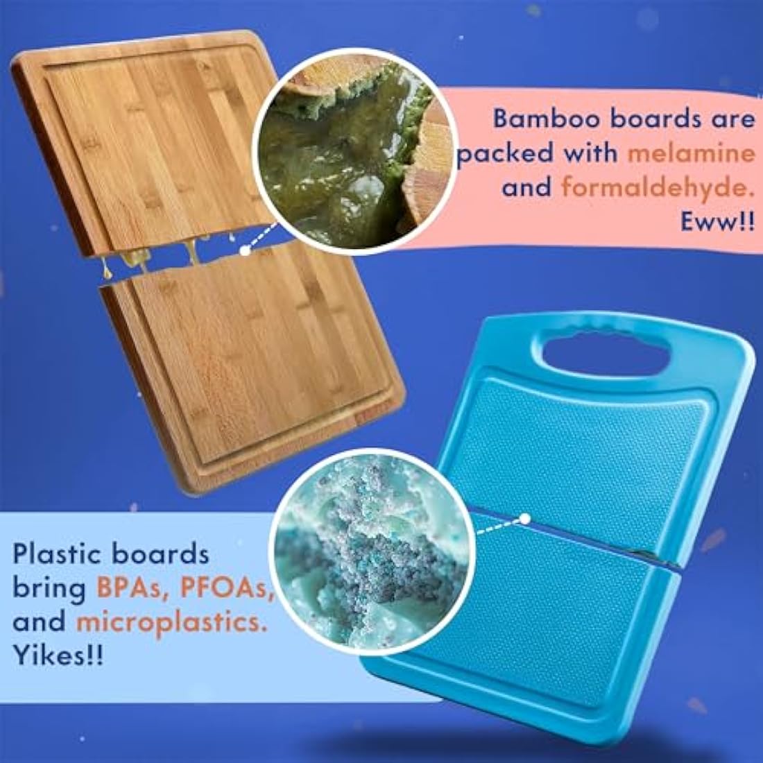 Non Toxic Chopping Board for Kitchen. Made from FSC-Certified Acacia Wood, Conditioned with Food-Safe Beeswax, Flaxseed Oil & Lemon Oil. 41 x 28 cm by Ziruma