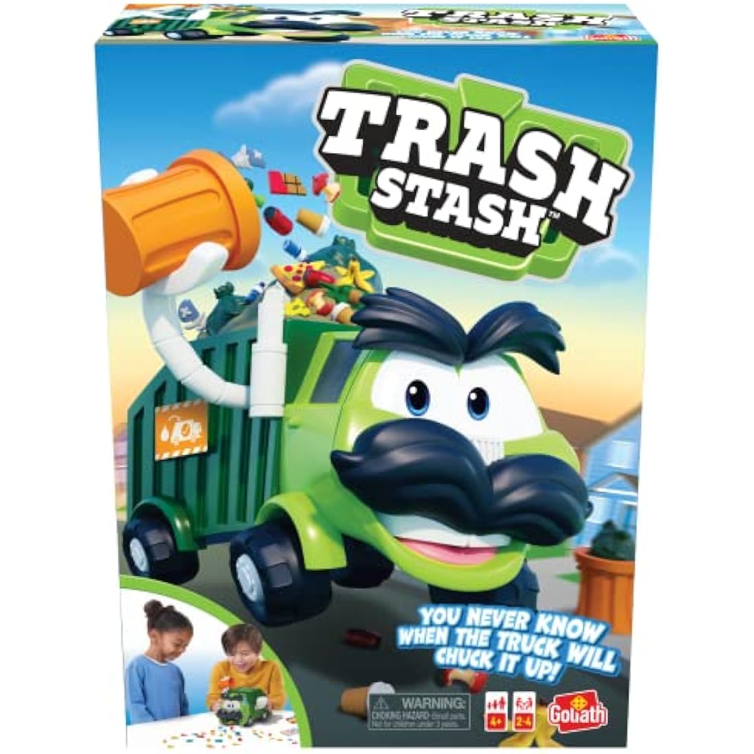 Trash Stash: You Never Know When the Truck Will Chuck it Up! | Kids Action Games | For 2-4 Players | Ages 4+