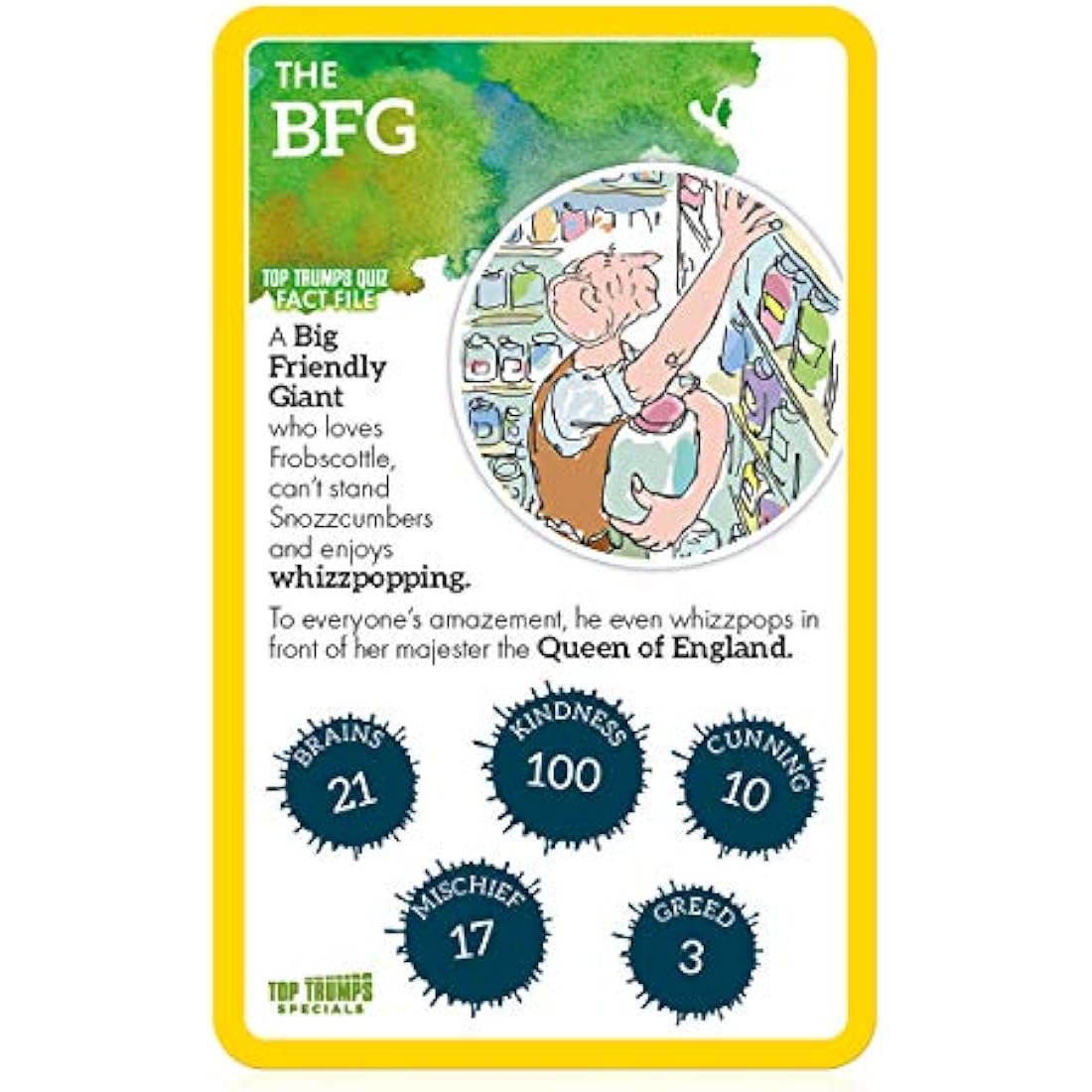 Top Trumps Roald Dahl Vol.1 Specials Card Game, play with gloriumptious characters from Matilda, The BFG, Charlie and the Chocolate Factory and Willy Wonka, gifts for boys and girls aged 6 plus