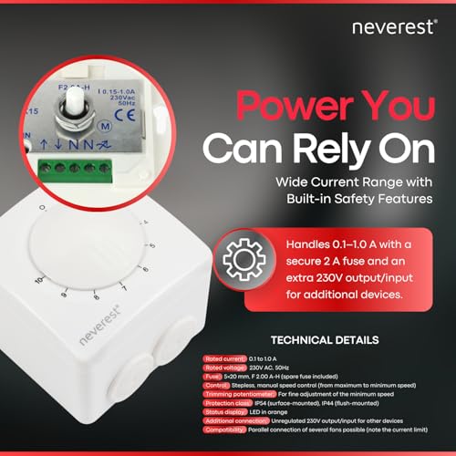 neverest? Dimmer 1.5 A ? Speed Controller for Fans, Pumps