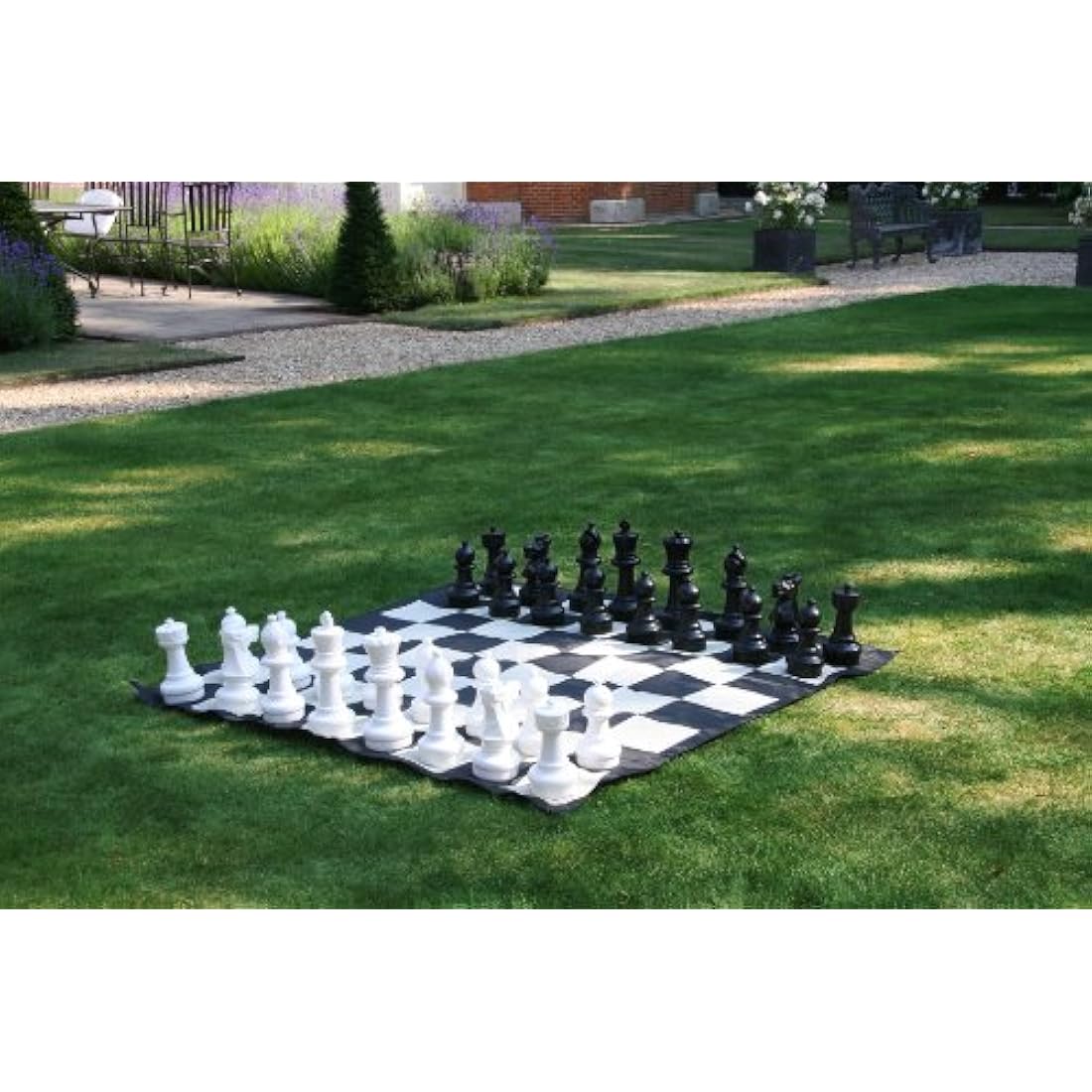 Uber Games Garden Chess Package (30cm) - perfect Garden chess game to entertain friends and family - all weather and available to buy with storage options and large chess boards.