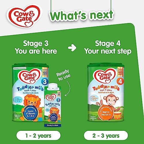 Cow & Gate 4 Toddler Baby Milk Powder Formula, 2-3 Years, 800 g (Pack of 6)