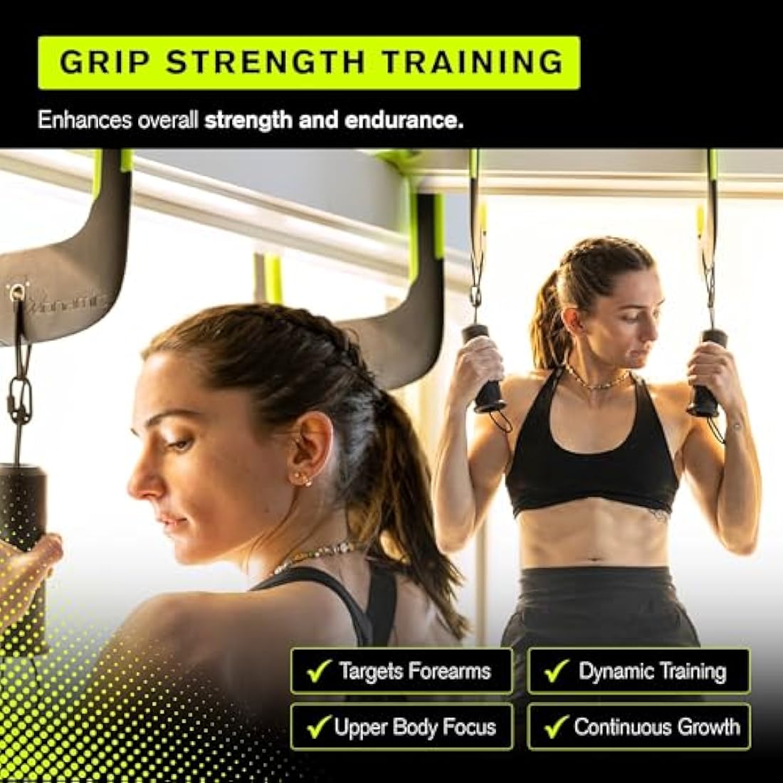 Duonamic Eleviia Neutral Grip Pull up Handles - Portable Pull up Bar for Travel, Workplace or Home - Pull up Bar Doorway - Pull up Grips - Perfect for Calisthenics Enthusiasts, Gymnasts & Climbers