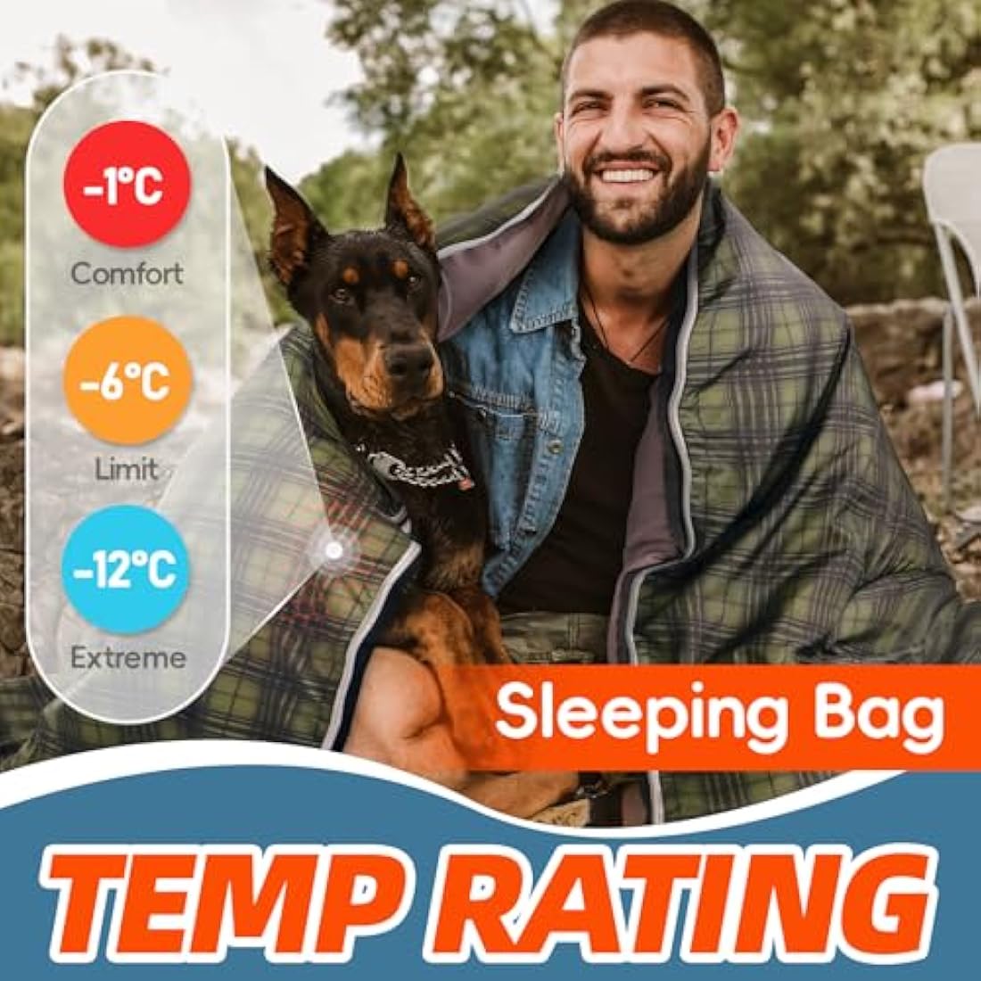 MEREZA Sleeping Bags XL for Mens Large Wide Sleeping Bag for Camping Big and Tall Sleeping Bags for Women Adults Warm with Compression Sack Cold Weather & Warm