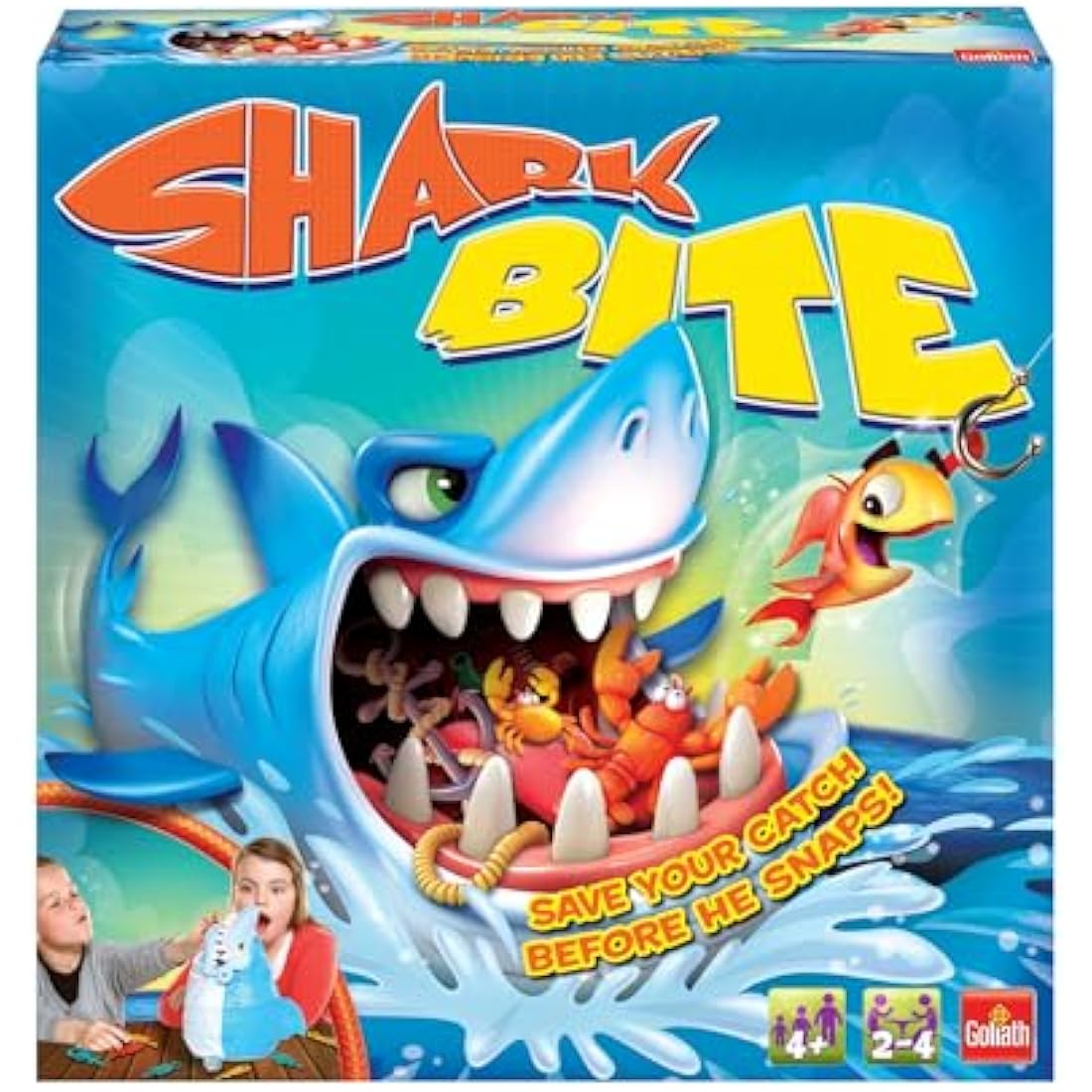 Shark Bite: Save Your Catch Before He Snaps! | Family Fun Fishy Board Game | Kids Action Games | For 2-4 Players | Ages 4+