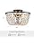 WUZUPS Crystal Chandelier Flushmount Ceiling Light Modern Lighting Fixture for Bedroom Hallway Bar Kitchen Bathroom, H 21 x W 33, Black, G9 Base