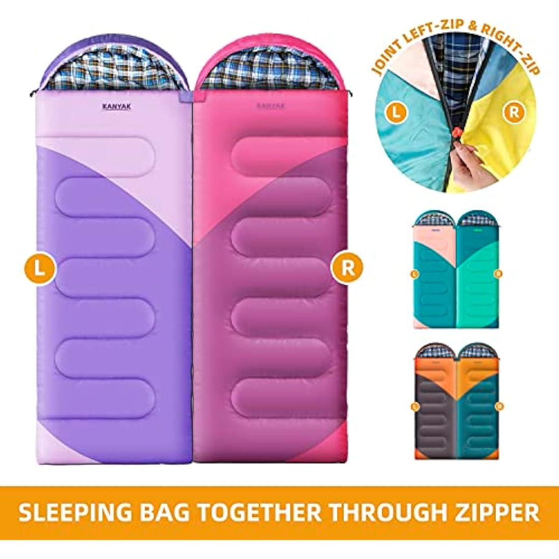 Camping Sleeping Bag, 32 Sleeping Bags for Adults Kids Teens Cold Weather Warm Sleeping Bag Winter for 3-4 Season Camping, Camping Gear Equipment, Traveling, and Outdoors