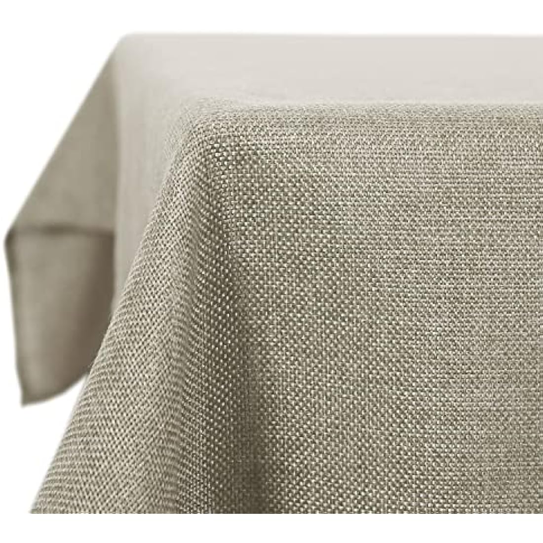 Deconovo Faux Linen Rectangle Tablecloth Fabric Water Resistant Table Cloth for Outside 52x90in(132x229cm) Linen