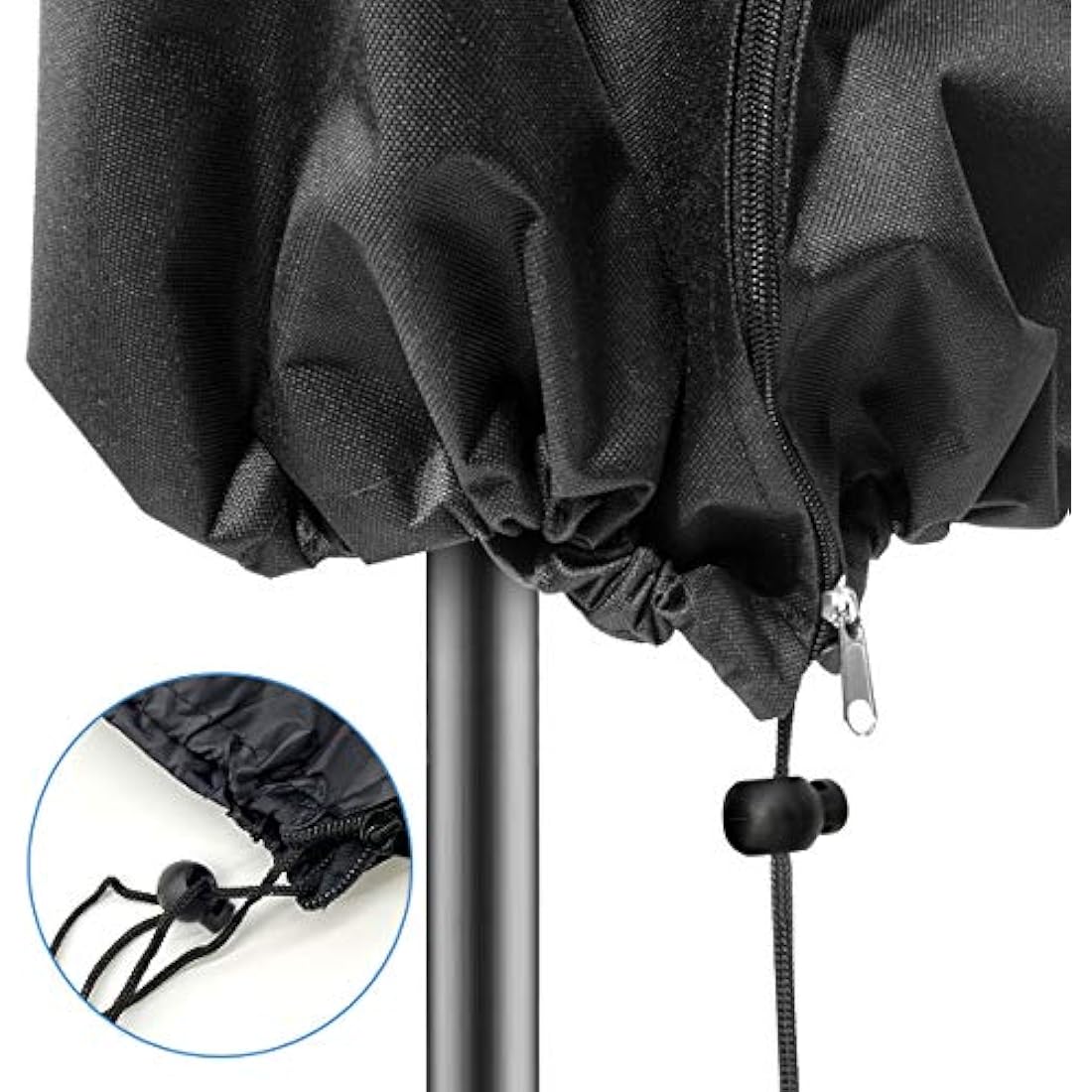 Kunmuzi Parasol Cover Waterproof with Rod, Cantilever Parasol Covers Heavy Duty 3m Large Garden Umbrella Cover for Cantilever Parasol (265cm)