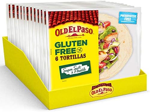 Old El Paso Gluten Free Tortilla Wraps 216g(Pack of 12)