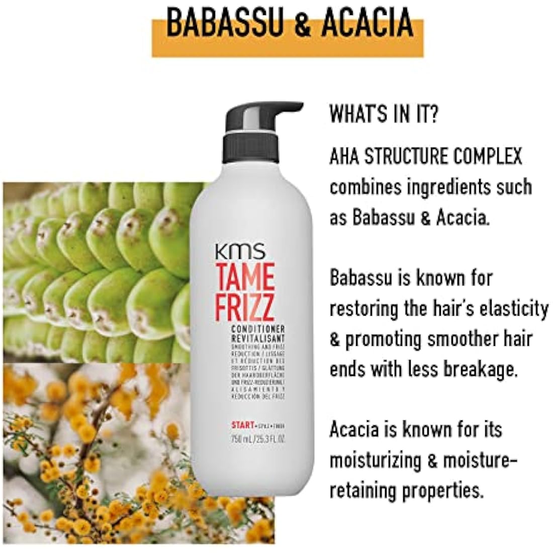 KMS Tame Frizz Conditioner, 750ml