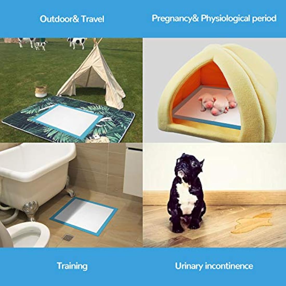 petphabet large puppy pads 60x90cm super absorbent XXL dog training pads pet Puppy Pads pee pads 48 counts (24 * 36 Inches)